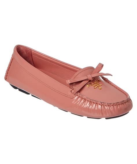 prada pink moccasin|prada slippers.